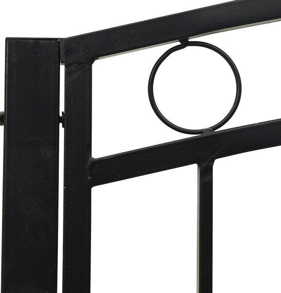 Zahradní lavice se stolkem černá 120 cm ocel 319584