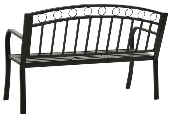 Zahradní lavice se stolkem černá 120 cm ocel 319584