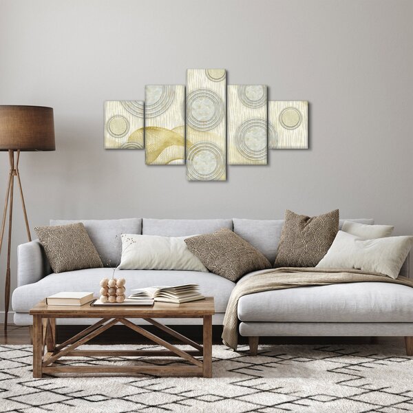 Obraz - Abstrakce, mramorové kruhy (125x70 cm)