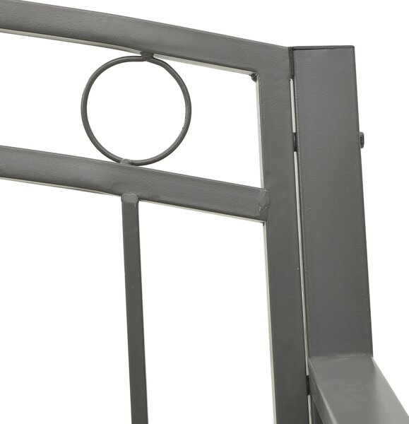 Zahradní lavice šedá 120 cm ocel 319586