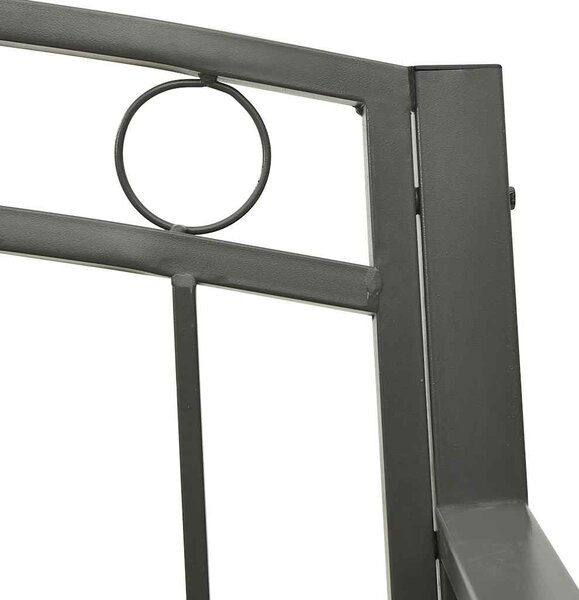 Zahradní lavice se stolkem šedá 120 cm ocel 319585