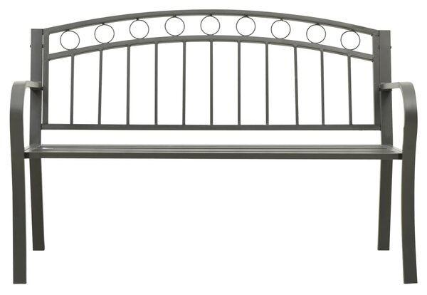 Zahradní lavice šedá 120 cm ocel 319586