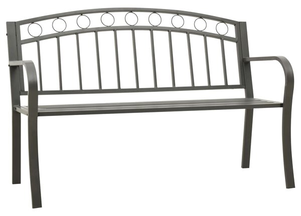Zahradní lavice šedá 120 cm ocel 319586