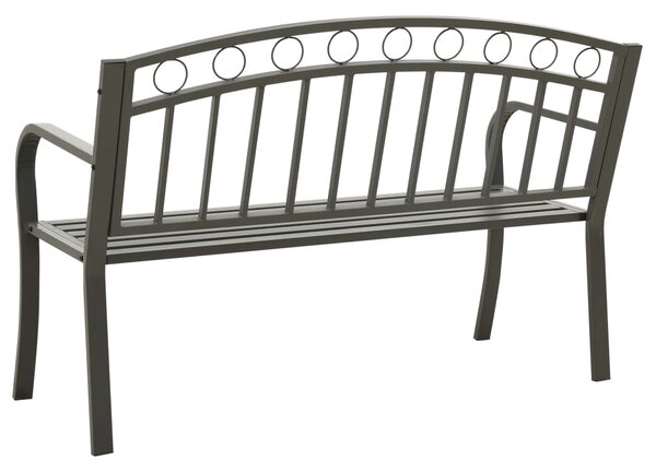 Zahradní lavice šedá 120 cm ocel 319586