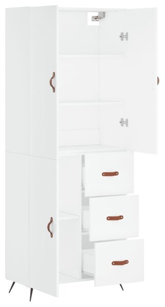 Skříň highboard bílá 69,5 x 34 x 180 cm kompozitní dřevo 3195875