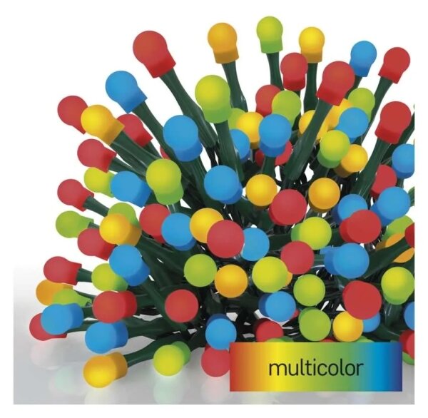 LED řetěz 200xLED/8 funkcí 25m IP44 multicolor