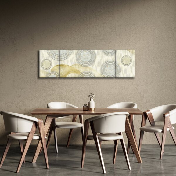 Obraz - Abstrakce, mramorové kruhy (170x50 cm)