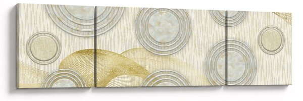Obraz - Abstrakce, mramorové kruhy (170x50 cm)