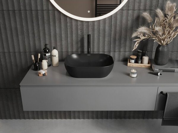 Mexen Rosa umyvadlo na desku 50 x 40 cm, černá mat - 21095085