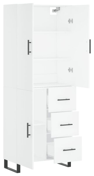 Skříň highboard bílá 69,5 x 34 x 180 cm kompozitní dřevo 3195923