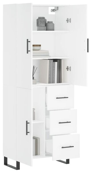 Skříň highboard bílá 69,5 x 34 x 180 cm kompozitní dřevo 3195923
