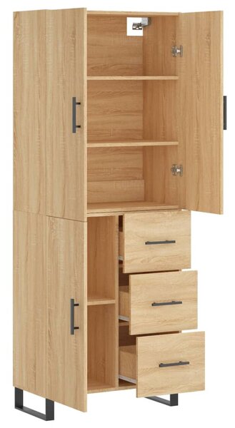 Skříň highboard dub sonoma 69,5 x 34 x 180 cm kompozitní dřevo 3195926