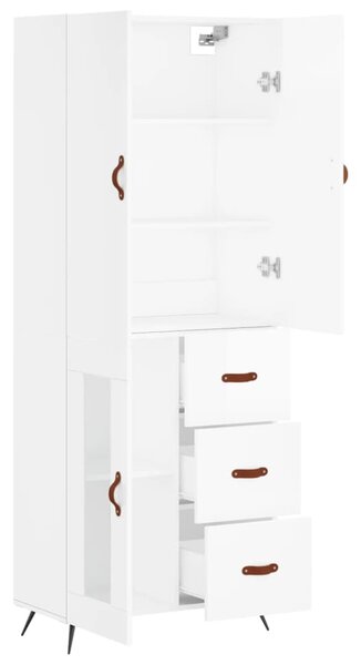 Skříň highboard bílá 69,5 x 34 x 180 cm kompozitní dřevo 3195931