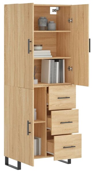 Skříň highboard dub sonoma 69,5 x 34 x 180 cm kompozitní dřevo 3195926