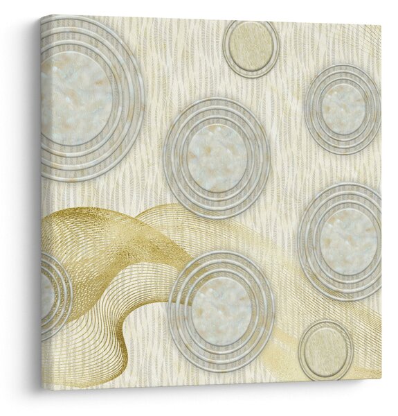 Obraz - Abstrakce, mramorové kruhy (30x30 cm)