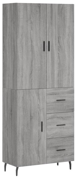 Skříň highboard šedá sonoma 69,5 x 34 x 180 cm kompozitní dřevo 3195921