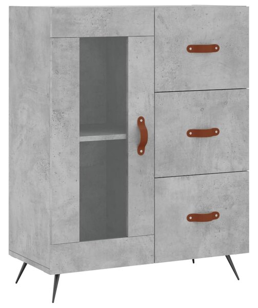 Skříň highboard betonově šedá 69,5x34x180 cm kompozitní dřevo 3195935