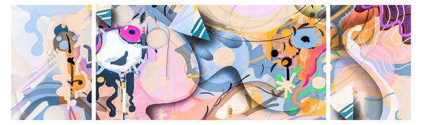 Obraz - Pohádková abstrakce (170x50 cm)