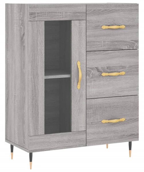 Skříň highboard šedá sonoma 69,5 x 34 x 180 cm kompozitní dřevo 3195945