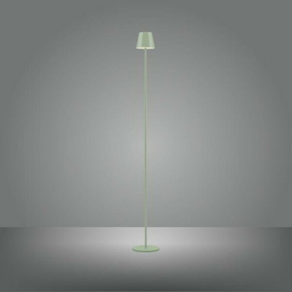 JUST LIGHT LED bateriové svítidlo zelené, stojací a stolní lampa, dotykový stmívač, IP54 pro venkovní použití 3000K