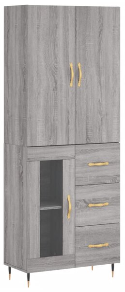 Skříň highboard šedá sonoma 69,5 x 34 x 180 cm kompozitní dřevo 3195945