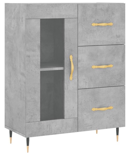 Skříň highboard betonově šedá 69,5x34x180 cm kompozitní dřevo 3195943
