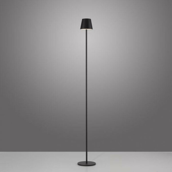 JUST LIGHT LED bateriové svítidlo černé, stojací a stolní lampa, dotykový stmívač, IP54 pro venkovní použití 3000K