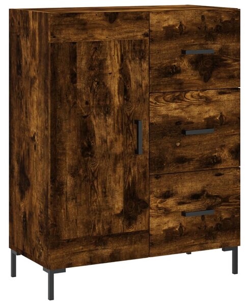 Skříň highboard kouřový dub 69,5 x 34 x 180 cm kompozitní dřevo 3196016