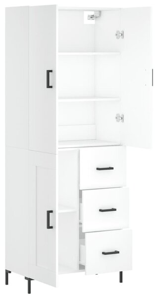 Skříň highboard bílá 69,5 x 34 x 180 cm kompozitní dřevo 3196011