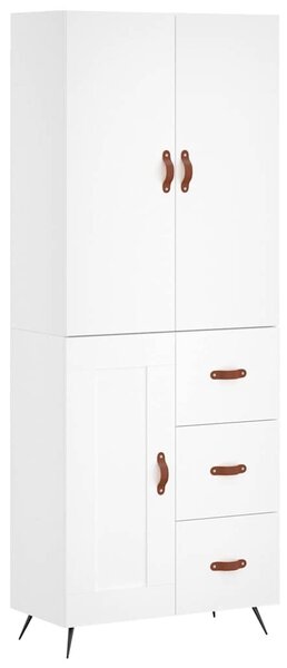 Skříň highboard bílá 69,5 x 34 x 180 cm kompozitní dřevo 3195987