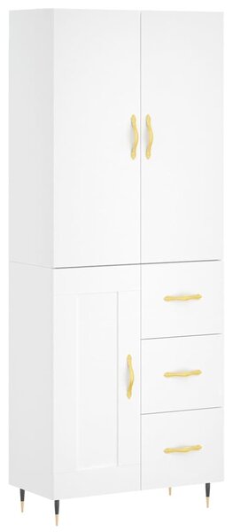 Skříň highboard bílá 69,5 x 34 x 180 cm kompozitní dřevo 3195995