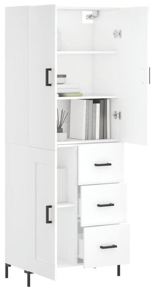 Skříň highboard bílá 69,5 x 34 x 180 cm kompozitní dřevo 3196011