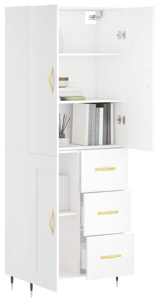 Skříň highboard bílá 69,5 x 34 x 180 cm kompozitní dřevo 3195995