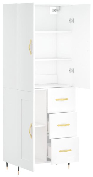 Skříň highboard bílá 69,5 x 34 x 180 cm kompozitní dřevo 3195995