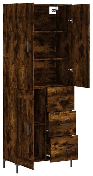 Skříň highboard kouřový dub 69,5 x 34 x 180 cm kompozitní dřevo 3196016