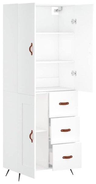 Skříň highboard bílá 69,5 x 34 x 180 cm kompozitní dřevo 3195987