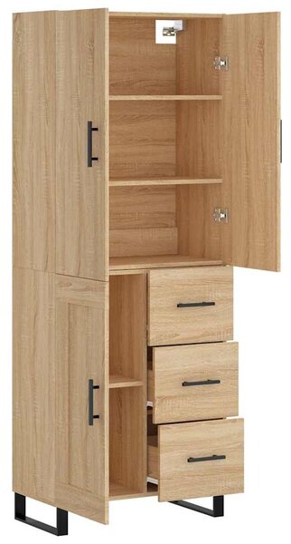 Skříň highboard dub sonoma 69,5 x 34 x 180 cm kompozitní dřevo 3196038