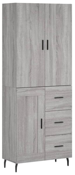 Skříň highboard šedá sonoma 69,5 x 34 x 180 cm kompozitní dřevo 3196033