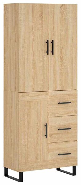 Skříň highboard dub sonoma 69,5 x 34 x 180 cm kompozitní dřevo 3196038