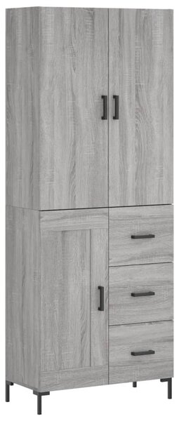Skříň highboard šedá sonoma 69,5 x 34 x 180 cm kompozitní dřevo 3196017