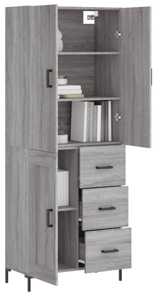 Skříň highboard šedá sonoma 69,5 x 34 x 180 cm kompozitní dřevo 3196017