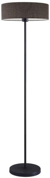 LED Stojací lampa TUNJA 1xE27/20W/230V pr. 38 cm černá/hnědá