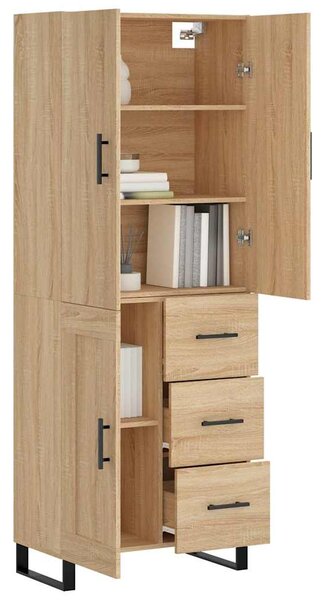 Skříň highboard dub sonoma 69,5 x 34 x 180 cm kompozitní dřevo 3196038