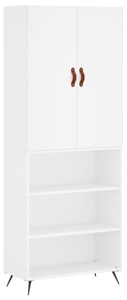 Skříň highboard bílá 69,5 x 34 x 180 cm kompozitní dřevo 3196043