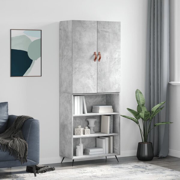 Skříň highboard betonově šedá 69,5x34x180 cm kompozitní dřevo 3196047