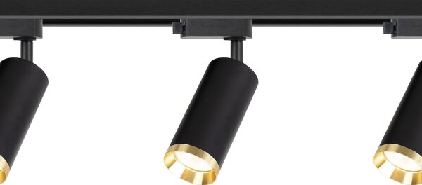 Bodové svítidlo v lištovém systému MICA 3xGU10/10W/230V černá/zlatá