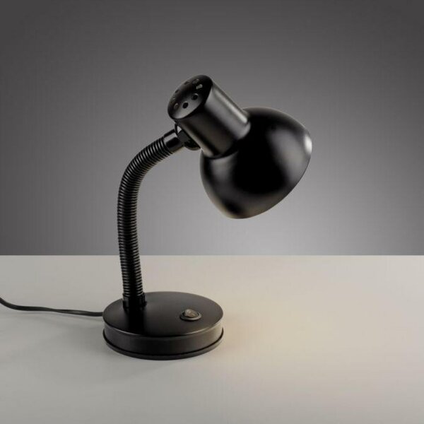 JUST LIGHT stolní lampa černá vypínač na psací stůl, na noční stolek