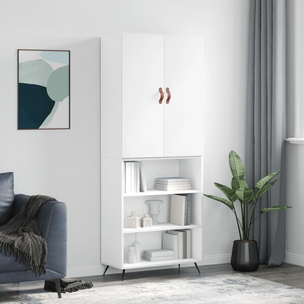 Skříň highboard bílá 69,5 x 34 x 180 cm kompozitní dřevo 3196043