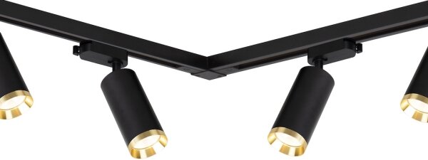 Bodové svítidlo v lištovém systému MICA 6xGU10/10W/230V černá/zlatá