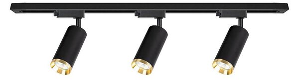 Bodové svítidlo v lištovém systému MICA 3xGU10/10W/230V černá/zlatá